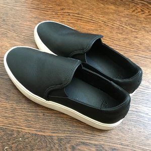 UGG Black Leather Slip-On Sneakers size 8.5